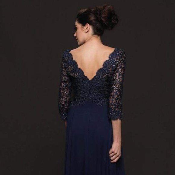 Navy Evening Gown by Marsoni - Picture 2 of 5